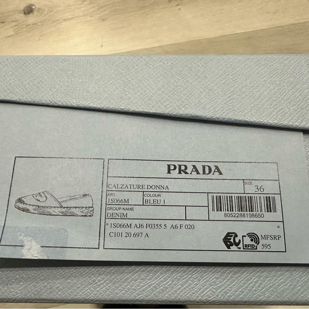 Prada dark denim espadrilles size 36 or 6 - Picture 7 of 8